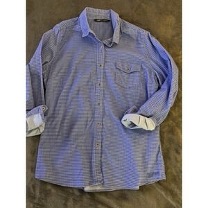 Woolrich Women's Blue Gingham Sapphire Button Up Medium  A25